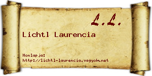 Lichtl Laurencia névjegykártya