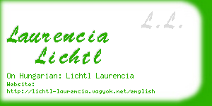laurencia lichtl business card